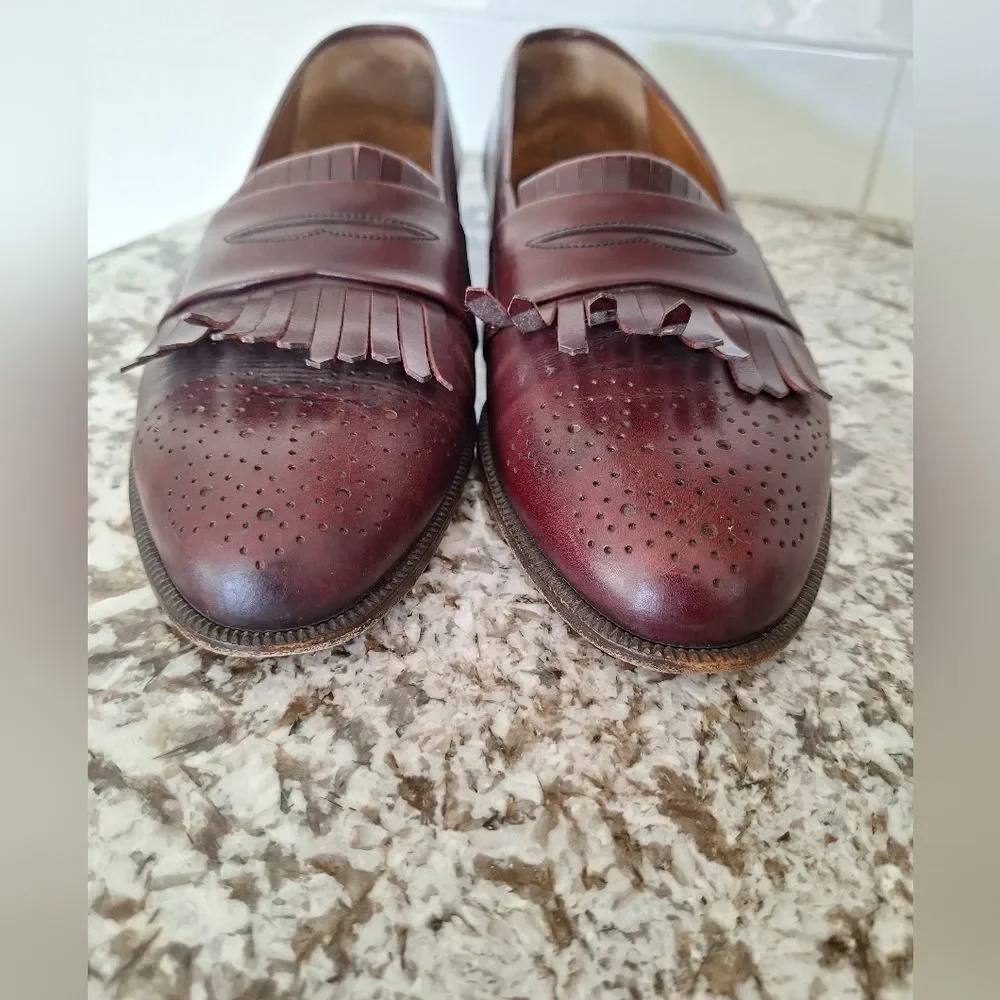 Salvatore Ferragamo mens shoes leather loafers 11‎ D